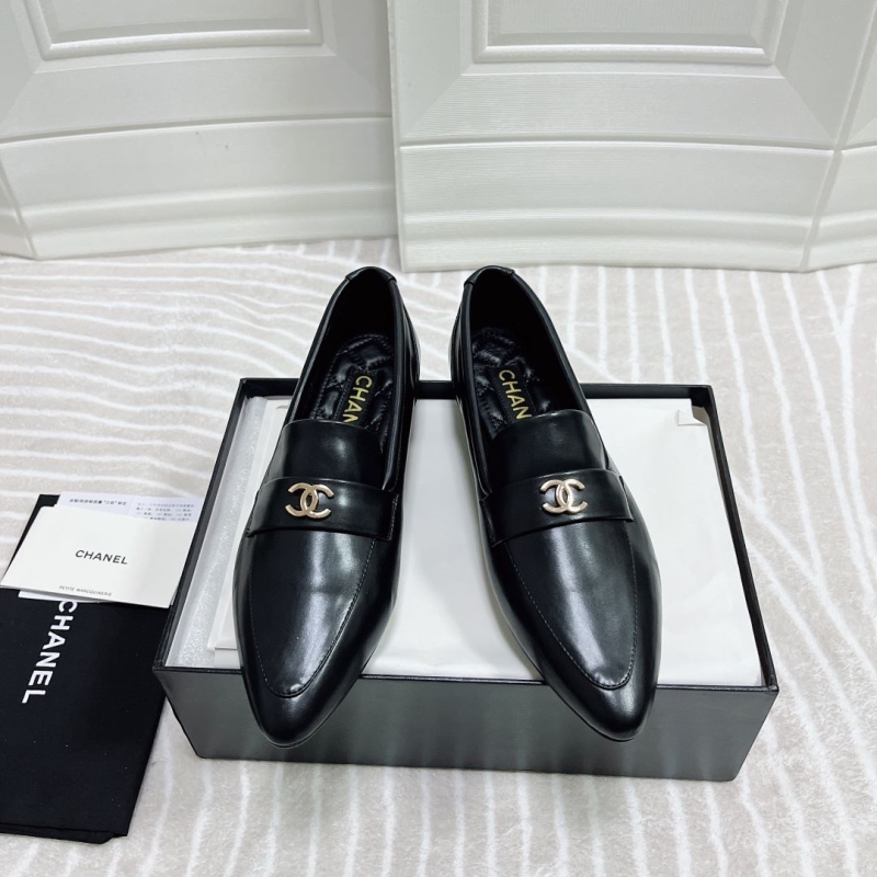 Ch*el leather shoes